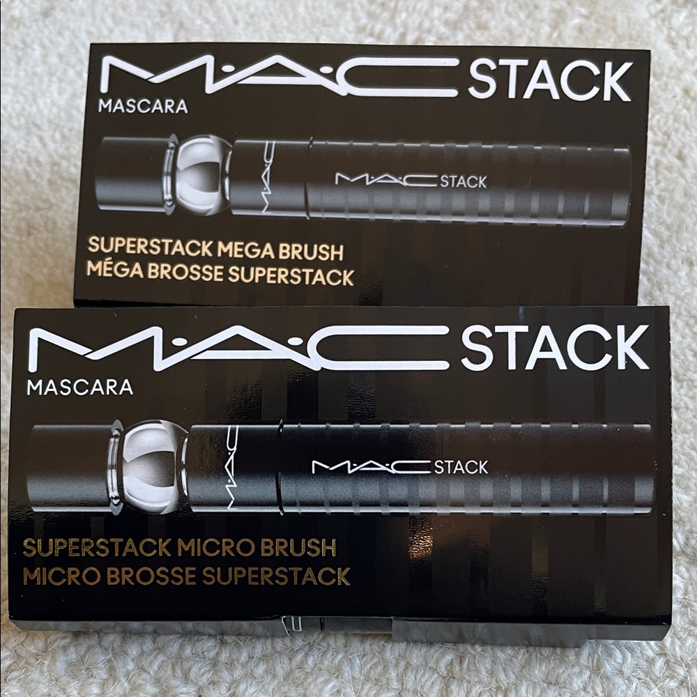 NEW MAC Stack Mascara Duo | Mega Brush + Micro Brush | 3ml Minis